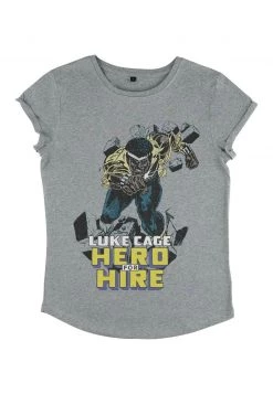 Henry Tiger Damen MARVEL DEFENDERS - HERO FOR HIRE - T-Shirt Print - Melange Grey -Günstiges Henry Tiger Geschäft 638357a92d554f60a9614973ca6cd2b6