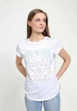 Henry Tiger Damen DISNEY POCAHONTAS - GRANDMOTHER WILLOW CROSS STITCH - T-Shirt Print - White -Günstiges Henry Tiger Geschäft 63d34c28fef34bb8a35f033f85533e30