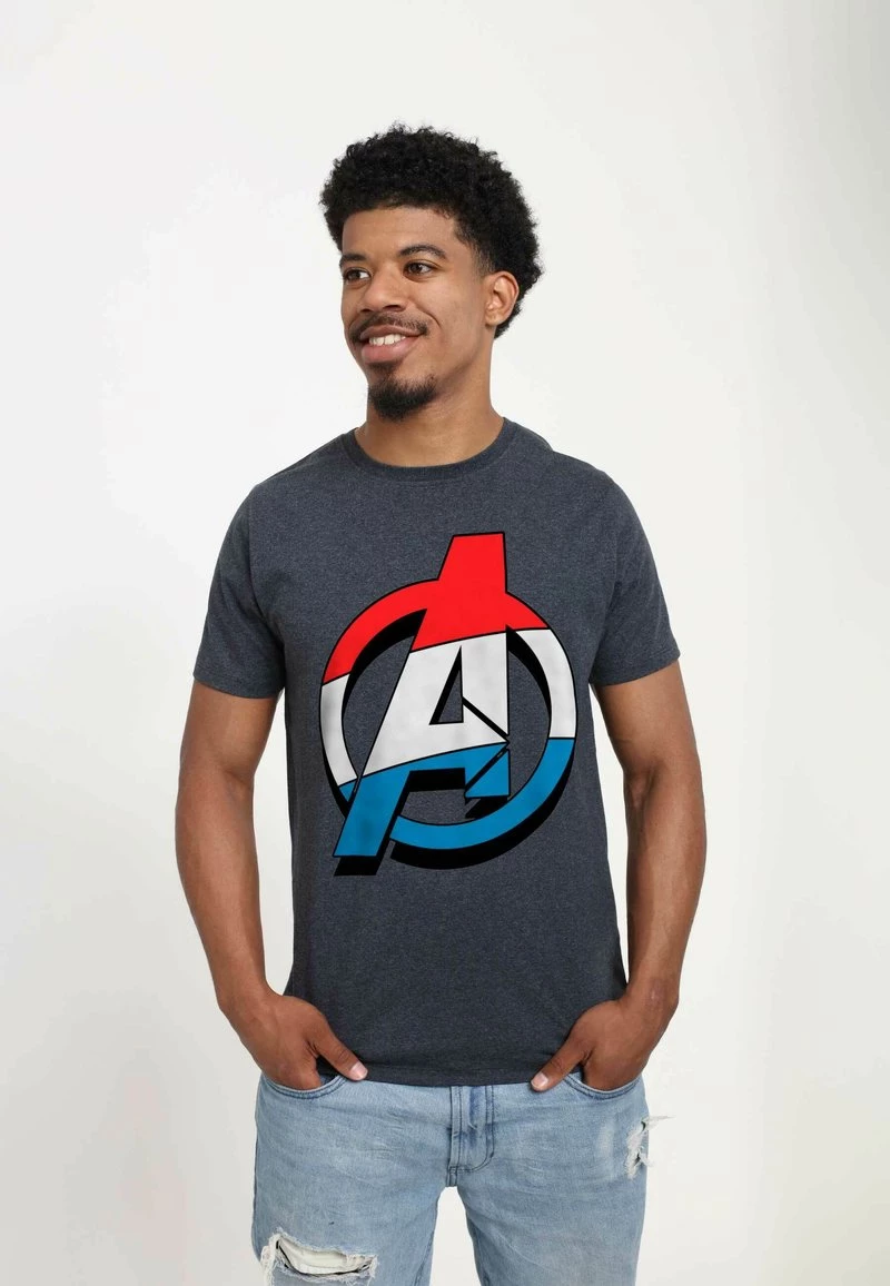 Henry Tiger Unisex MARVEL AVENGERS CLASSIC - PATRIOTIC AVENGER - T-Shirt Print - Melange Black 3 Henry Tiger Unisex MARVEL AVENGERS CLASSIC - PATRIOTIC AVENGER - T-Shirt Print - Melange Black – Bild 3