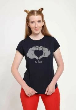 Henry Tiger Damen DISNEY CLASSICS MICKEY HEART - T-Shirt Print - Navy Blue -Günstiges Henry Tiger Geschäft 65b9f46fbd44405e9c8f0dcce4cba372