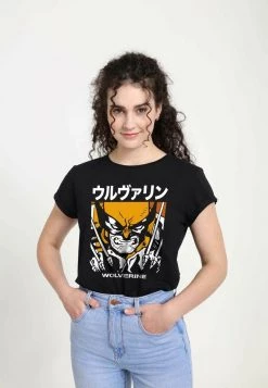 Henry Tiger MARVEL X-MEN - WOLVERINE KANJI BLOCK - T-Shirt Print - Black | Damen -Günstiges Henry Tiger Geschäft 6626d48f6a384fd7bd837e95de81e586
