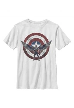 Henry Tiger Unisex MARVEL WIELD THE SHIELD - T-Shirt Print - White