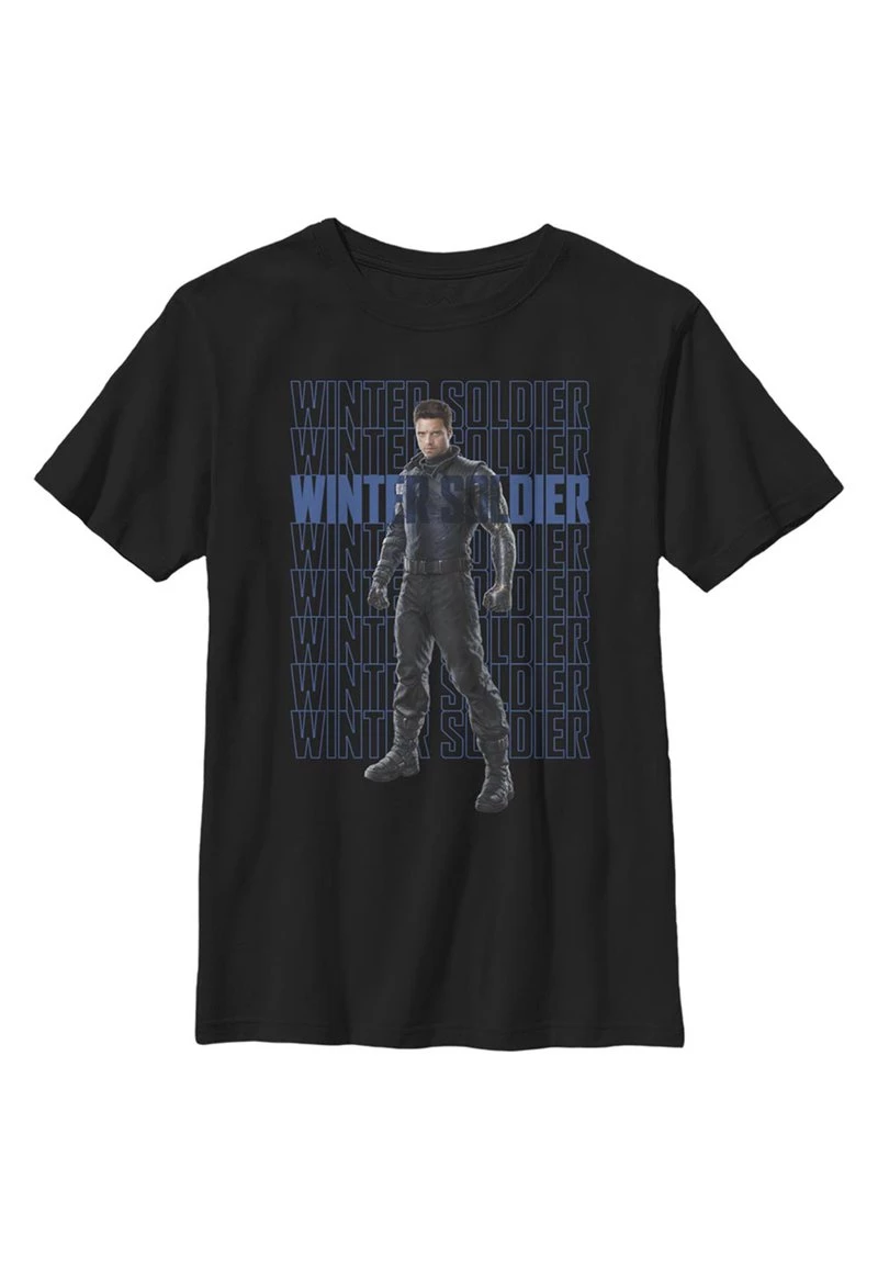 Henry Tiger Unisex MARVEL WINTER SOLDIER REPEATING - T-Shirt Print - Black 1 Henry Tiger Unisex MARVEL WINTER SOLDIER REPEATING - T-Shirt Print - Black