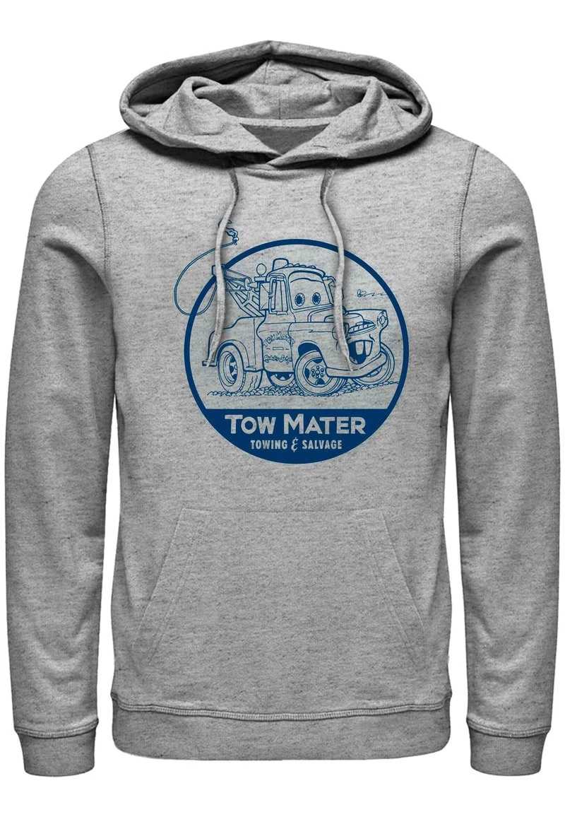 Henry Tiger Unisex PIXAR TOW MATER - Kapuzenpullover - Melange Grey 1 Henry Tiger Unisex PIXAR TOW MATER - Kapuzenpullover - Melange Grey