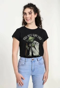 Henry Tiger Damen GREEN AUNT - T-Shirt Print - Black -Günstiges Henry Tiger Geschäft 674803755fe54a65bfd7d295aaf6901b