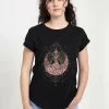 Henry Tiger Damen STAR WARS: CLASSIC - CELESTIAL ROSE REBEL - T-Shirt Print - Black
