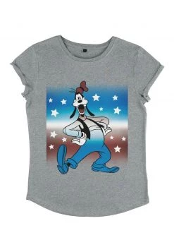 Henry Tiger Damen DISNEY PATRIOTIC GOOF - T-Shirt Print - Melange Grey -Günstiges Henry Tiger Geschäft 67a22f6efda342d7abdc076698386e08