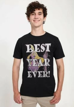 Henry Tiger Unisex DISNEY TANGLED - RAPUNZEL BEST YEAR - T-Shirt Print - Black