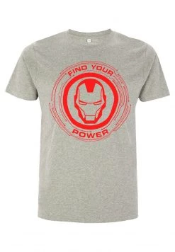 Henry Tiger Unisex MARVEL AVENGERS CLASSIC - POWER OF IRON MAN - T-Shirt Print - Melange Grey -Günstiges Henry Tiger Geschäft 687e3b68a3954057a5b43363deb87ef4