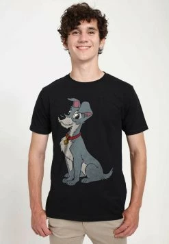 Henry Tiger Unisex DISNEY CLASSICS LADY & THE TRAMP - TRAMP VINTAGE - T-Shirt Print - Black