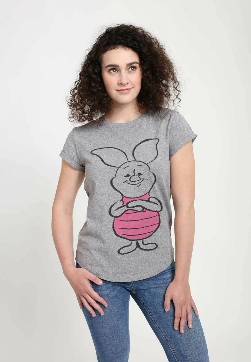 Henry Tiger Damen DISNEY CLASSICS BASIC SKETCH PIGLET - T-Shirt Print - Melange Grey 1 Henry Tiger Damen DISNEY CLASSICS BASIC SKETCH PIGLET - T-Shirt Print - Melange Grey