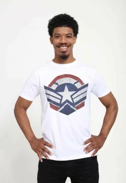 Henry Tiger MARVEL UNISEX WINGS - T-Shirt Print - White