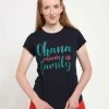 Henry Tiger Damen DISNEY CLASSICS LILO & STITCH - OHANA SCRIPT - T-Shirt Print - Navy Blue