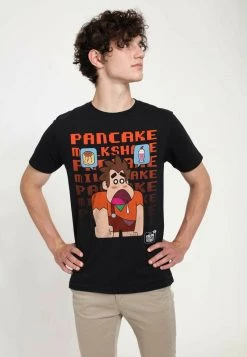 Henry Tiger Unisex DISNEY WRECK-IT RALPH - PANCAKE MILKSHAKE - T-Shirt Print - Black -Günstiges Henry Tiger Geschäft 6a39cc323355449486d6cd21dffa0d3e