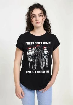 Henry Tiger Damen STAR WARS PARTY DONT BEGIN - T-Shirt Print - Black