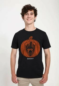 Henry Tiger MARVEL UNISEX GROOT PUMPKIN - T-Shirt Print - Black