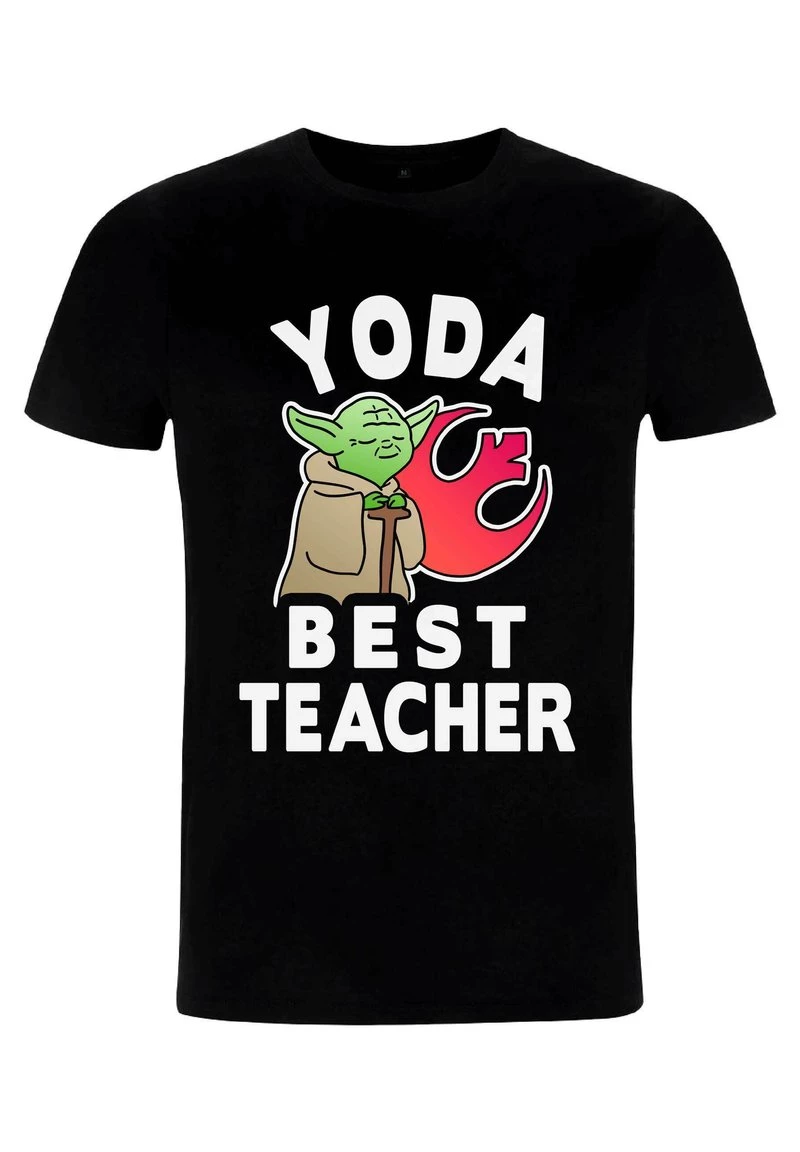 Henry Tiger Unisex STAR WARS: CLONE WARS - YODA TEACHER - T-Shirt Print - Black 3 Henry Tiger Unisex STAR WARS: CLONE WARS - YODA TEACHER - T-Shirt Print - Black – Bild 3
