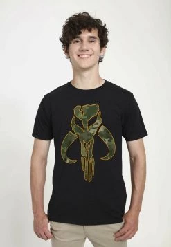Henry Tiger STAR WARS UNISEX CAMO MANDO - T-Shirt Print - Black