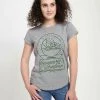 Henry Tiger Damen T-Shirt Print - Melange Grey