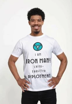 Henry Tiger Unisex MARVEL AVENGERS CLASSIC - IRON DEPLOYMENT - T-Shirt Print - White