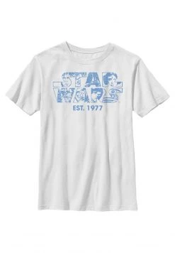 Henry Tiger Unisex STAR WARS LOGO FACES - T-Shirt Print - White