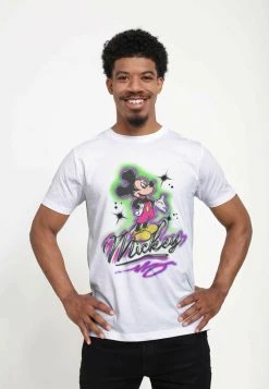 Henry Tiger Unisex DISNEY CLASSICS MICKEY CLASSIC - AIRBRUSH MICKEY - T-Shirt Print - White