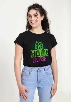 Henry Tiger Damen MARVEL AVENGERS CLASSIC - NEON HULK SMASH - T-Shirt Print - Black -Günstiges Henry Tiger Geschäft 6ec546fab8d844edb056edffdc58ecde