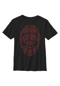 Henry Tiger Unisex MARVEL SPIDEY WORDS - T-Shirt Print - Black
