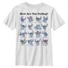 Henry Tiger Unisex DISNEY CLASSICS STITCH MOODS - T-Shirt Print - White