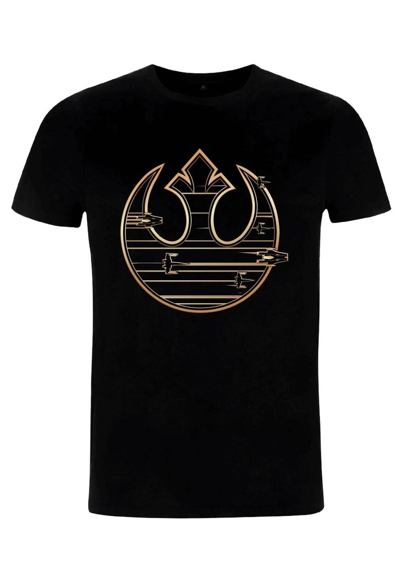 Henry Tiger Unisex STAR WARS: LAST JEDI - GOLD REBEL LOGO - T-Shirt Print - Black 4 Henry Tiger Unisex STAR WARS: LAST JEDI - GOLD REBEL LOGO - T-Shirt Print - Black – Bild 4