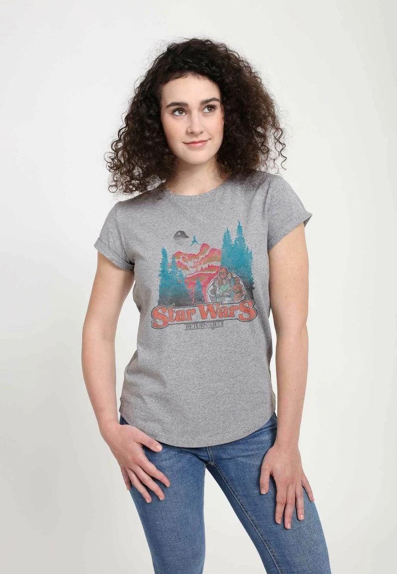 Henry Tiger STAR WARS FOREST MOON TITLE - T-Shirt Print - Melange Grey | Damen 3 Henry Tiger STAR WARS FOREST MOON TITLE - T-Shirt Print - Melange Grey | Damen – Bild 3