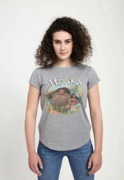 Henry Tiger DISNEY MOANA - T-Shirt Print - Melange Grey | Damen -Günstiges Henry Tiger Geschäft 71992e04f5ec43b68467ccfd6f6671af