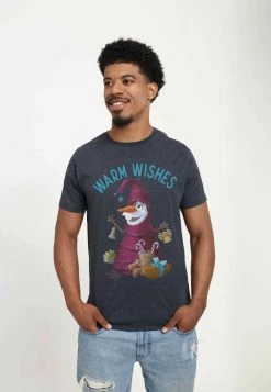 Henry Tiger DISNEY UNISEX OLAF WISHES - T-Shirt Print - Melange Black -Günstiges Henry Tiger Geschäft 72391d70ac054190b48262d809979b46