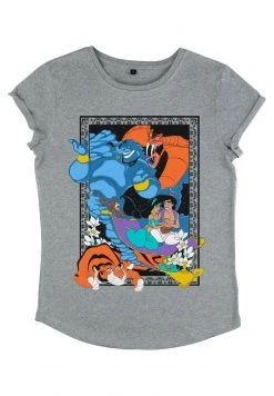 Henry Tiger Damen DISNEY POSTER IN THE LAMP - T-Shirt Print - Melange Grey -Günstiges Henry Tiger Geschäft 73568013c1ff434b9e04b8ebbfffe4f1