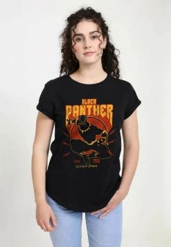 Henry Tiger MARVEL PANTHER LIGHTING - T-Shirt Print - Black | Damen