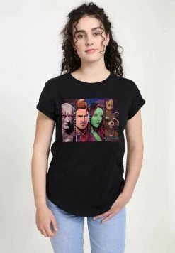 Henry Tiger Damen MARVEL GUARDIANS OF THE GALAXY 2 - WE IS BOXED - T-Shirt Print - Black
