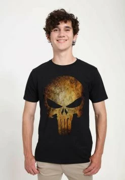 Henry Tiger MARVEL OTHER - PUNISHER REAL SKULL - T-Shirt Print - Black | Unisex