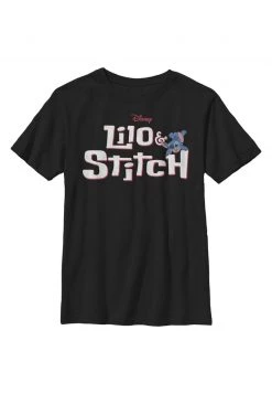 Henry Tiger Unisex DISNEY CLASSICS KIDS STITCH WITH LOGO - T-Shirt Print - Black