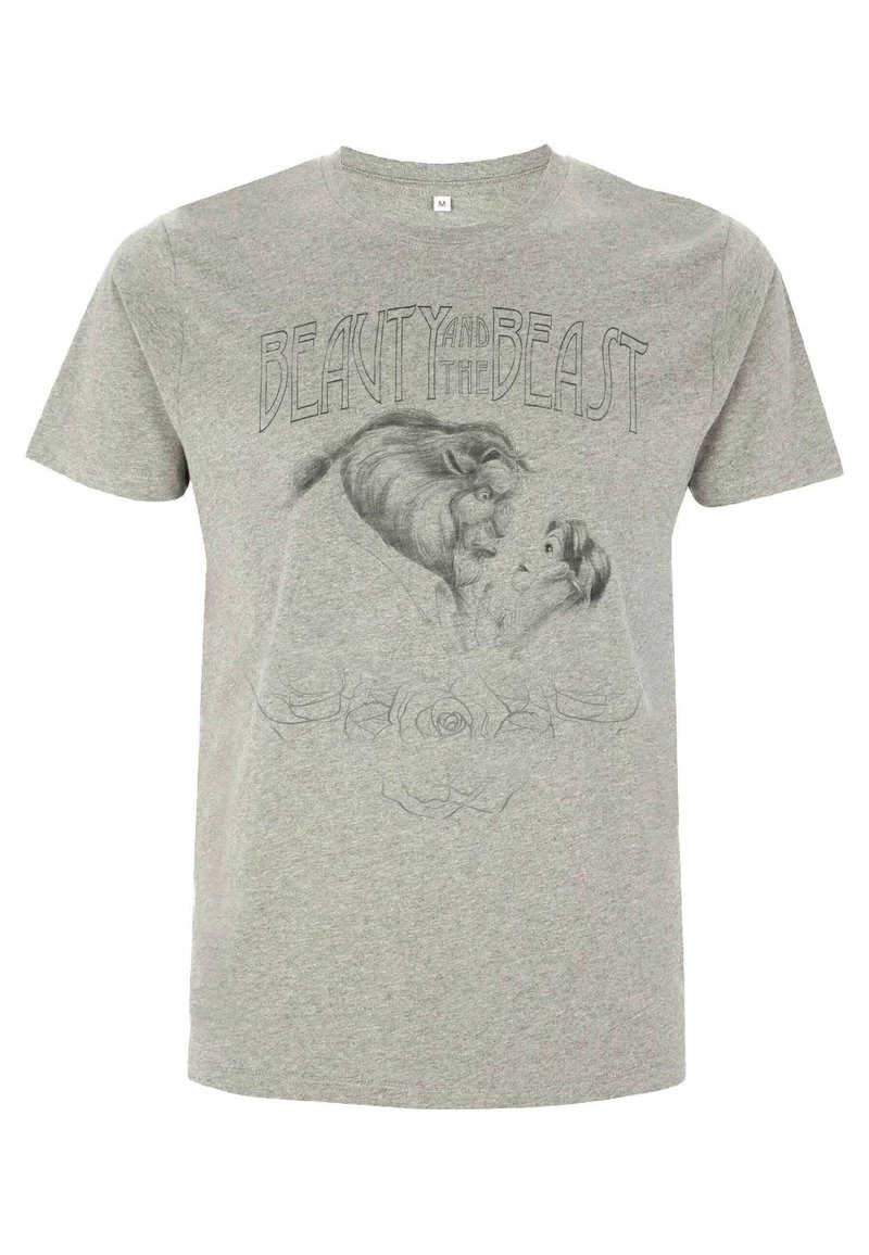 Henry Tiger Unisex DISNEY BEAUTY & THE BEAST - BEAUTY SKETCH - T-Shirt Print - Melange Grey 4 Henry Tiger Unisex DISNEY BEAUTY & THE BEAST - BEAUTY SKETCH - T-Shirt Print - Melange Grey – Bild 4