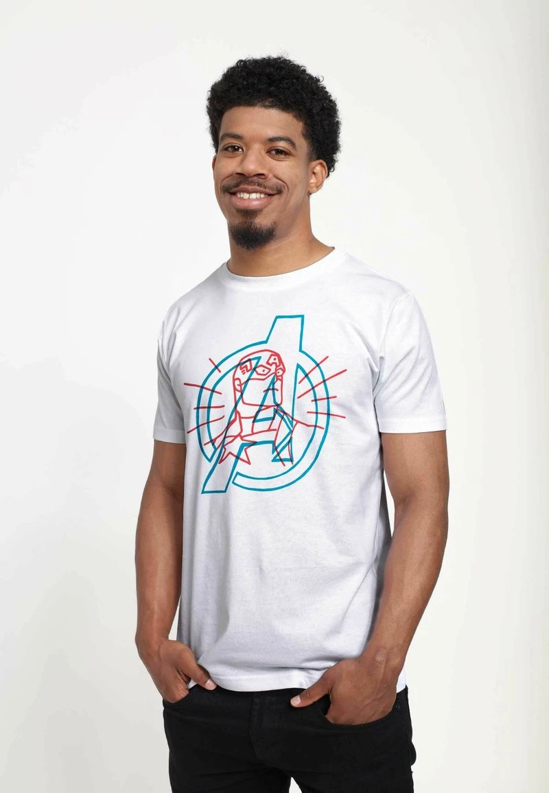Henry Tiger Unisex MARVEL AVENGERS CLASSIC - CAP DOODLE AVENGERS - T-Shirt Print - White 4 Henry Tiger Unisex MARVEL AVENGERS CLASSIC - CAP DOODLE AVENGERS - T-Shirt Print - White – Bild 4