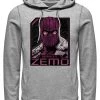 Henry Tiger Unisex MARVEL BADGE OF ZEMO - Kapuzenpullover - Melange Grey