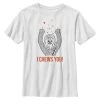 Henry Tiger Unisex STAR WARS KIDS I CHEWS YOU CHEWY - T-Shirt Print - White