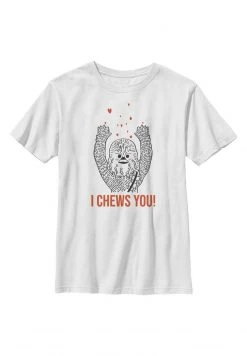 Henry Tiger Unisex STAR WARS KIDS I CHEWS YOU CHEWY - T-Shirt Print - White