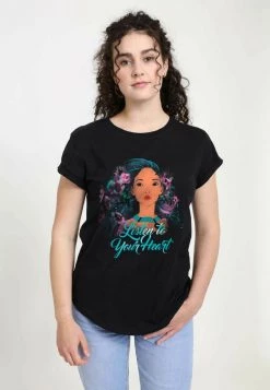 Henry Tiger DISNEY FLOWER POCAHONTAS - T-Shirt Print - Black | Damen