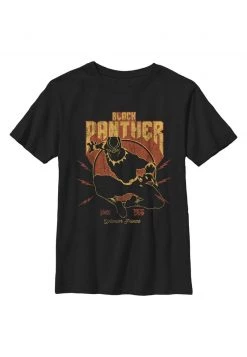 Henry Tiger Unisex MARVEL LIGHTING PANTHER - T-Shirt Print - Black