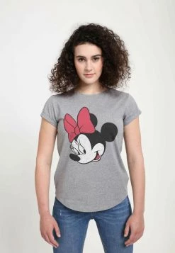 Henry Tiger Damen DISNEY CLASSICS MICKEY CLASSIC - MINNIE ON STRIPES - T-Shirt Print - Melange Grey