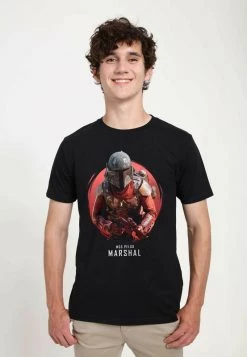 Henry Tiger Unisex STAR WARS: THE MANDALORIAN - MANDOMON EPI SOLAR - T-Shirt Print - Black