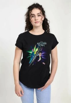 Henry Tiger DISNEY CLASSICS ARTEMIS FOWL - ARTEMIS HOLLY SPLIT - T-Shirt Print - Black | Damen