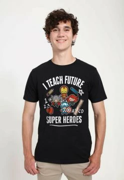 Henry Tiger Unisex MARVEL AVENGERS CLASSIC - TEACH FUTURE SUPERS - T-Shirt Print - Black