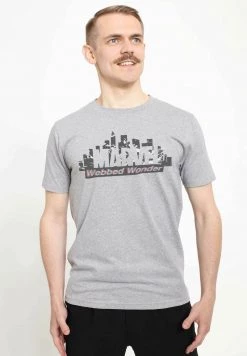 Henry Tiger Unisex MARVEL OTHER - WEBBED WONDER - T-Shirt Print - Melange Grey